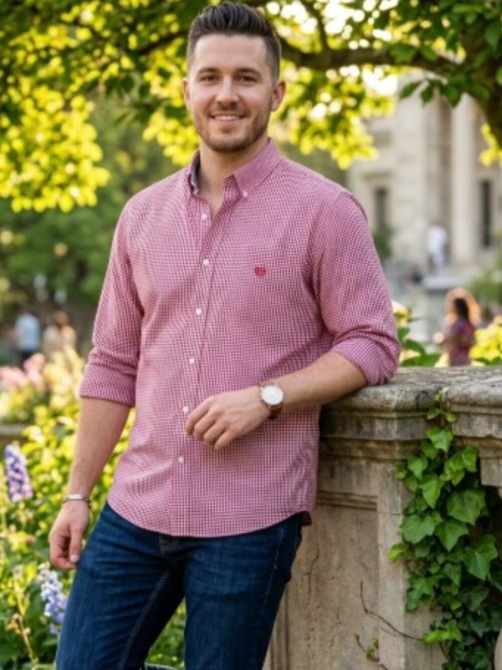 CHAPS Men's Long-Sleeve Button-Down Shirt